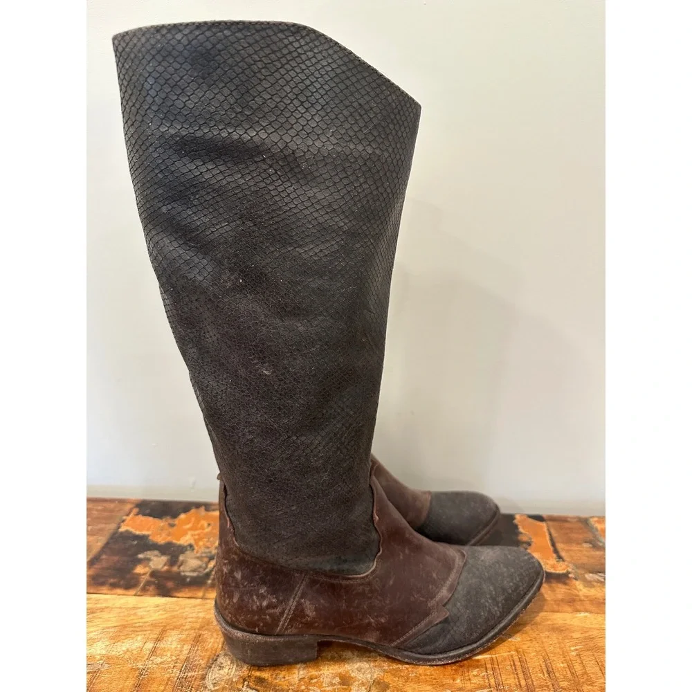 Vintage Matisse Leather Cowboy Boots Sz 10‎ Rare Two Tone Western High End $400